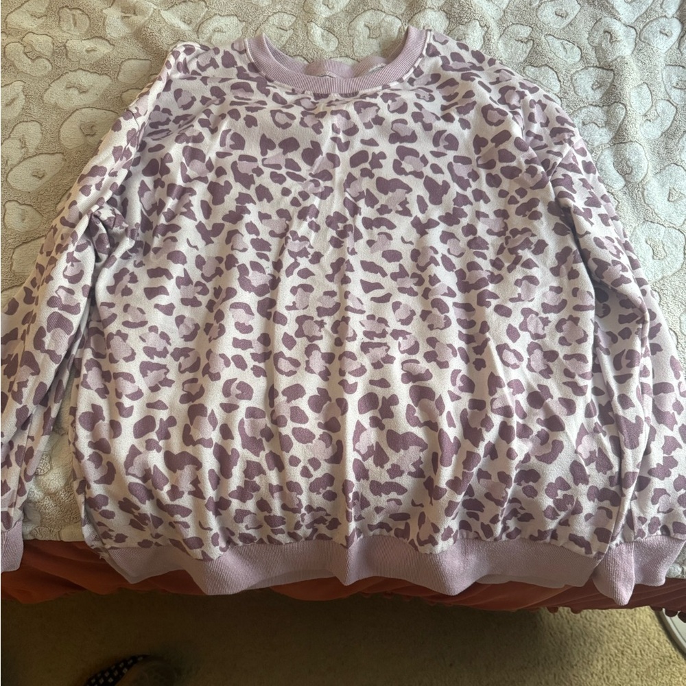 Women's Pink Leopard Print Sweater